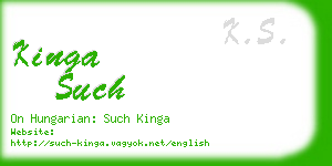 kinga such business card